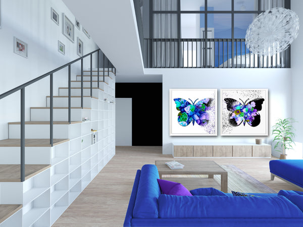 Bouquets x Butterflies Dispersion Framed