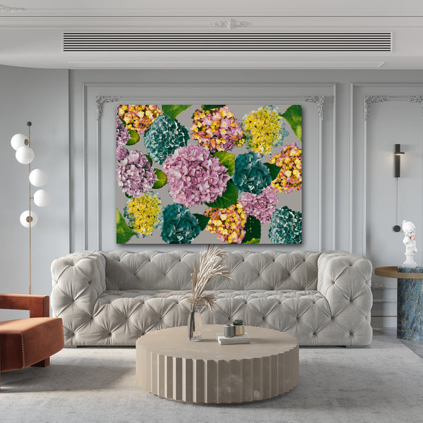 Alexa’s Hydrangeas Photomontage REMIX Version 6:  30 x 40 Print