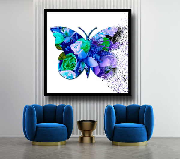Bouquets x Butterflies Dispersion Framed