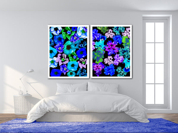 D's Beach Roses Photomontage - Fuchsia Cool Print