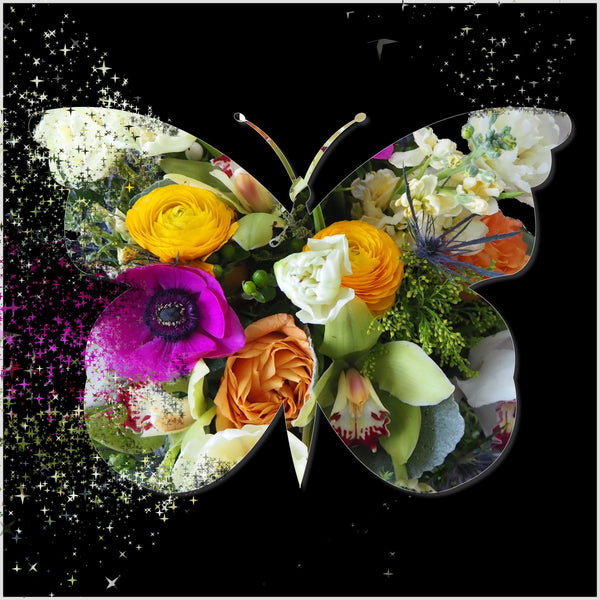 Bouquets x Butterflies Dispersion Black Ground
