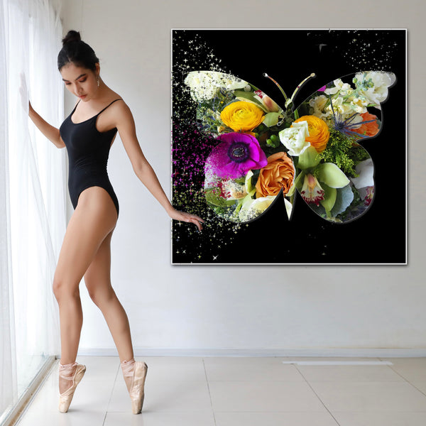 Bouquets x Butterflies Dispersion Black Ground