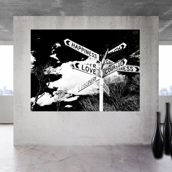 Love + Courage Black and White