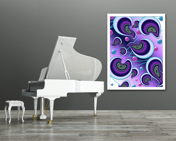 Paisley Park: 3 Versions Printed on Metal