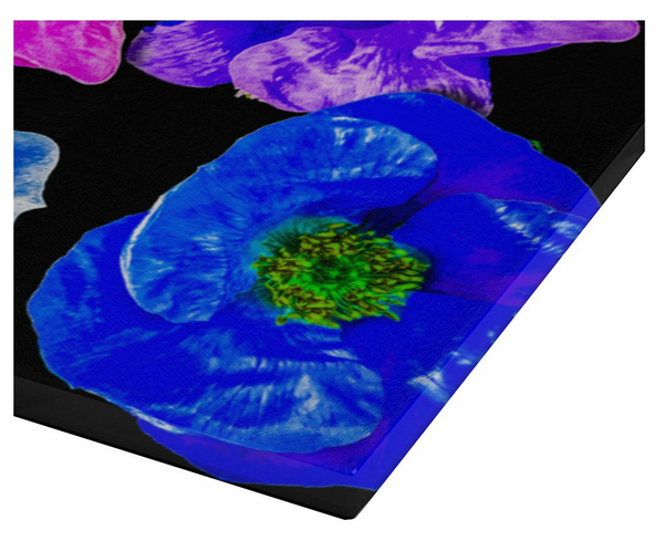 "D's Beach Roses"  Glass Cutting Board