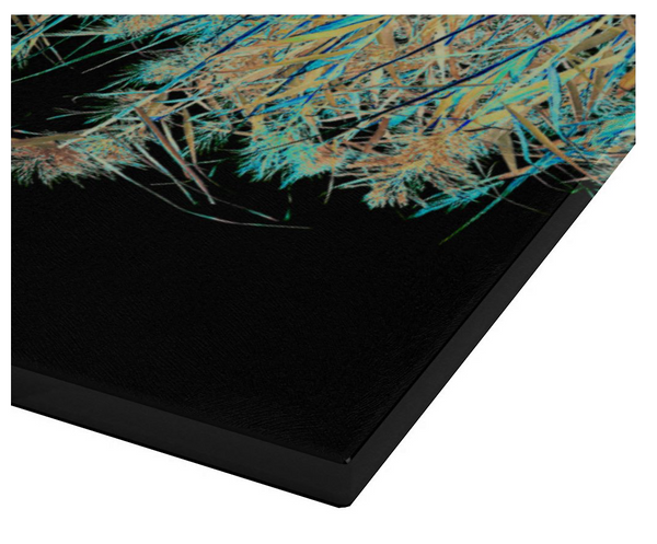 "Blowing in the Wind Black Ground" Glass Cutting Board
