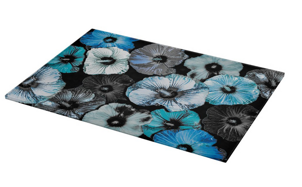 "FB's Hibiscus" Glass Cutting Board
