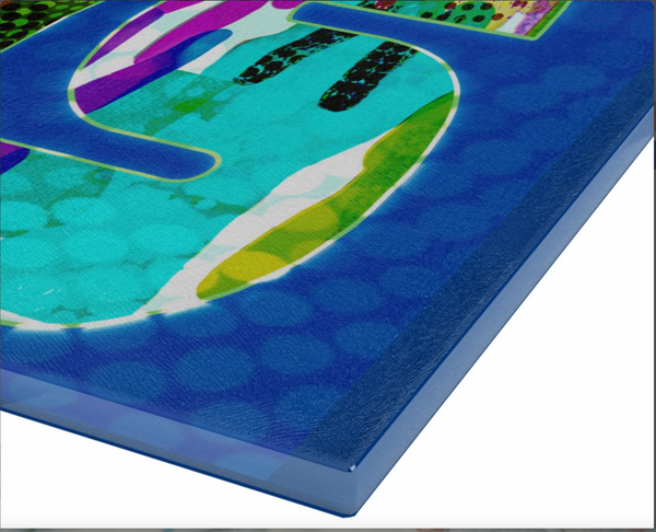"Good Vibes" Glass Cutting Board