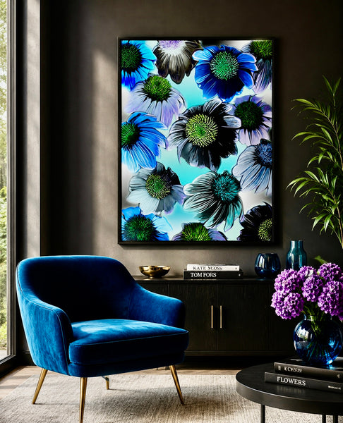 "The Florals" Black Opal Composites Nos. 1-2-3-4