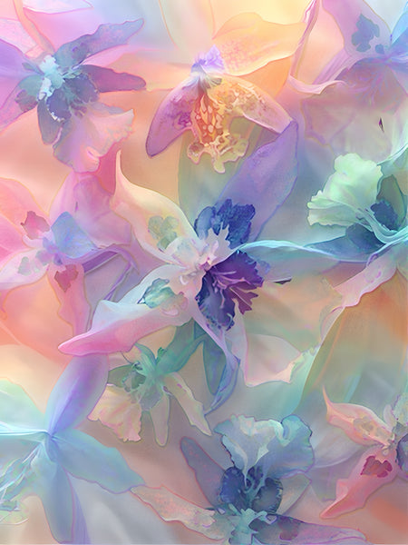 "The Florals" Pastel Composites Nos. 1-2-3-4