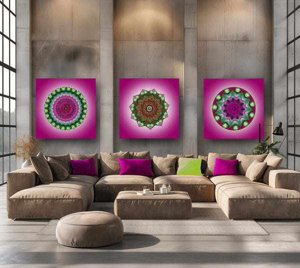 "Glow On" Mandalas 1-2-3