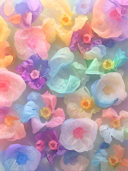 "The Florals" Pastel Composites Nos. 1-2-3-4
