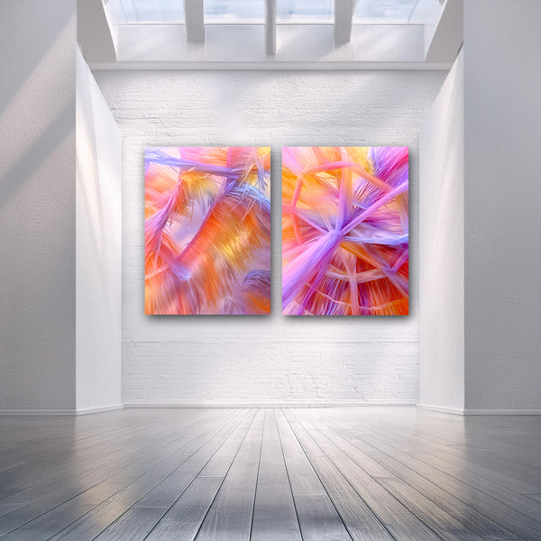 "Palapa Light" Pastel Composites No. 1 + No. 2 in Creamsicle