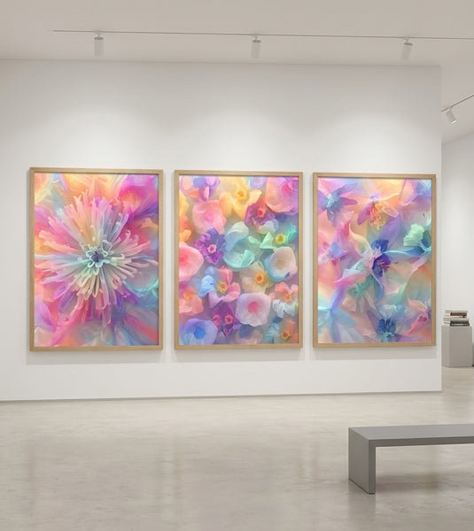 "The Florals" Pastel Composites Nos. 1-2-3-4