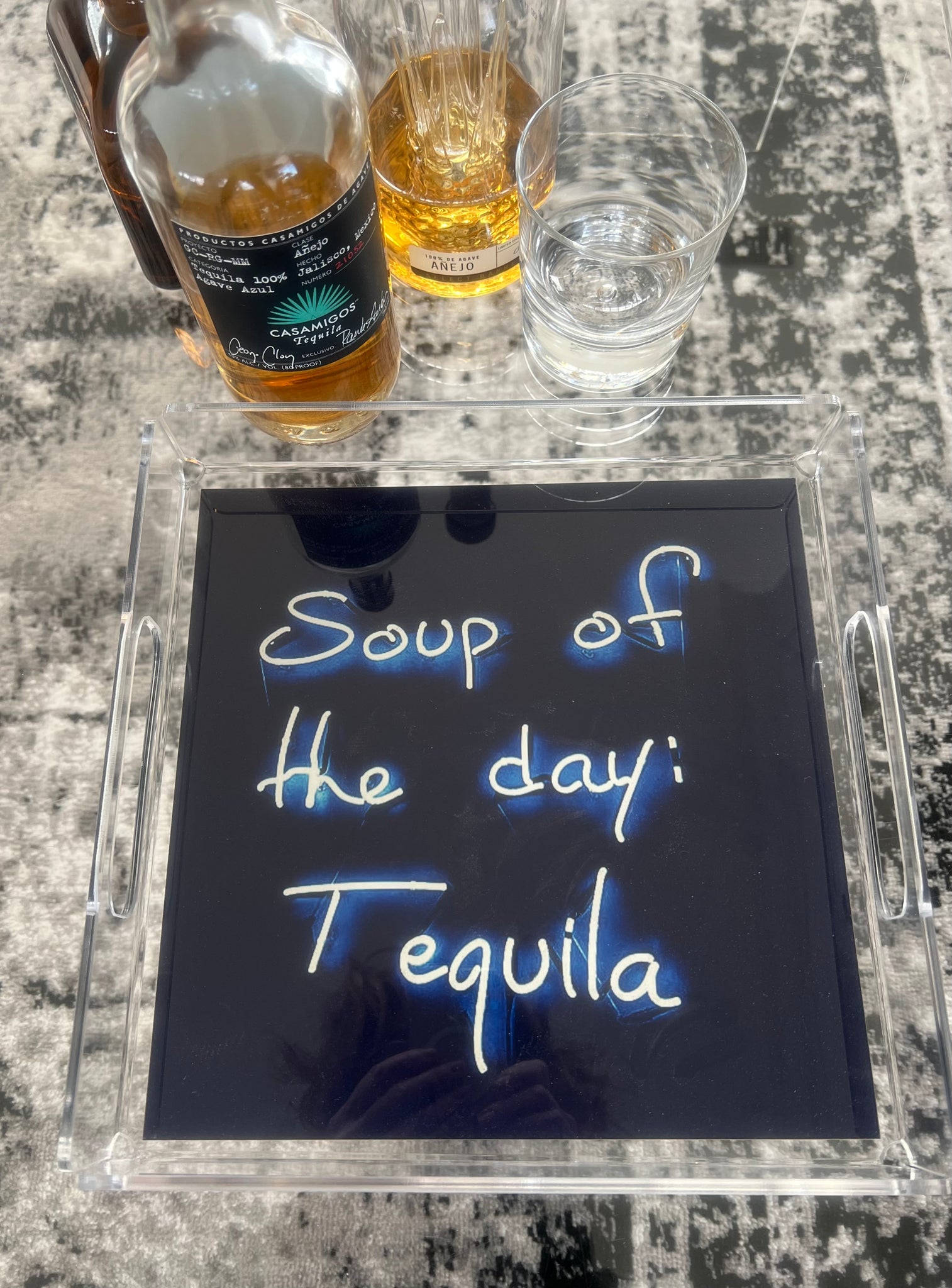 "Soup of the Day: Tequila" Square Tray