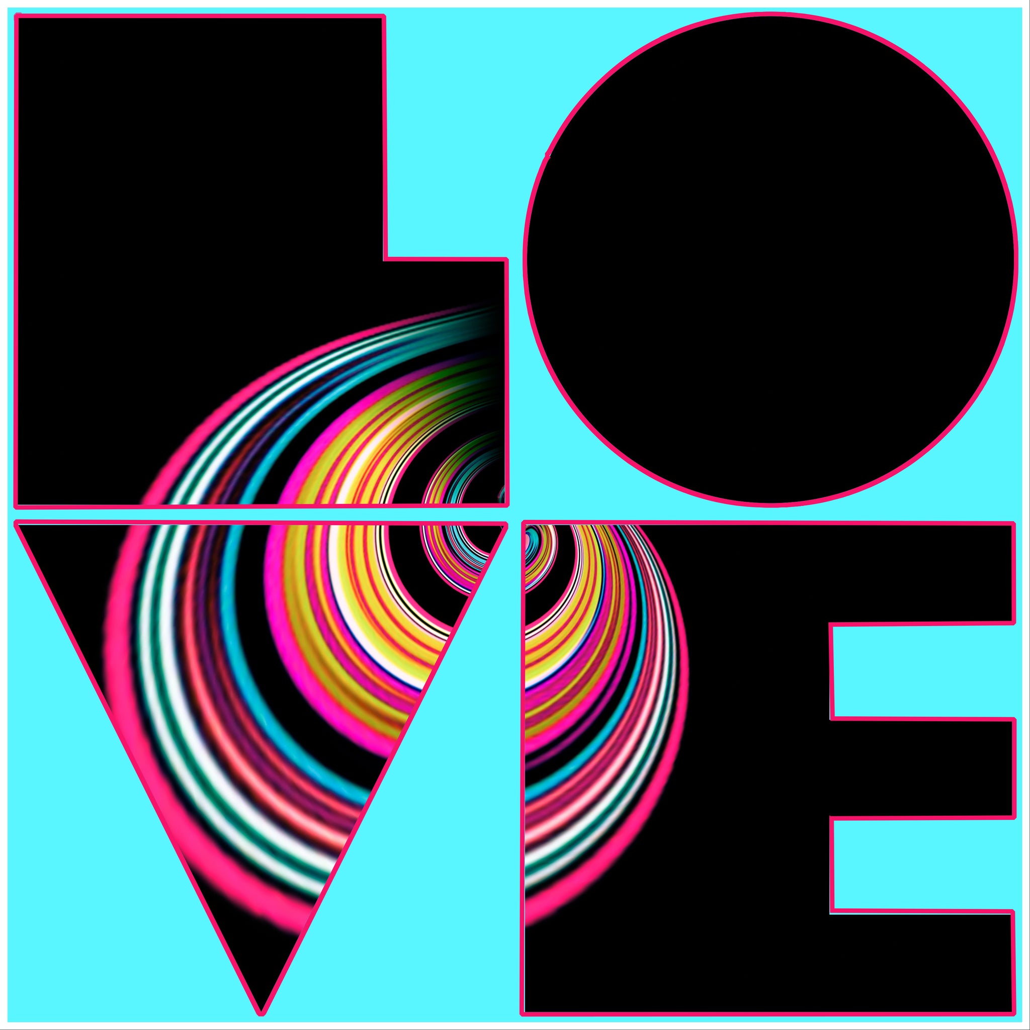 Ode to Robert Indiana: Love Neon POP - 3 Versions