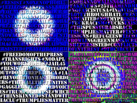 Hashtag Nation Quadriptych Color - 60% off