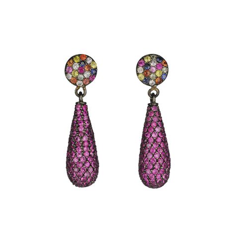 Mougins Pink Sapphire Pave` Drops