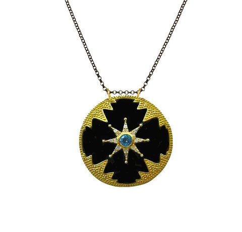 Star Power! Enamel and Diamond Pendant