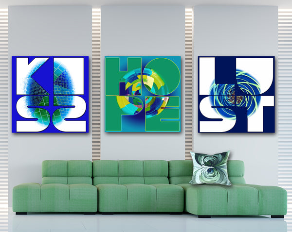 Ode to Robert Indiana: Hope Versions 1-2-3