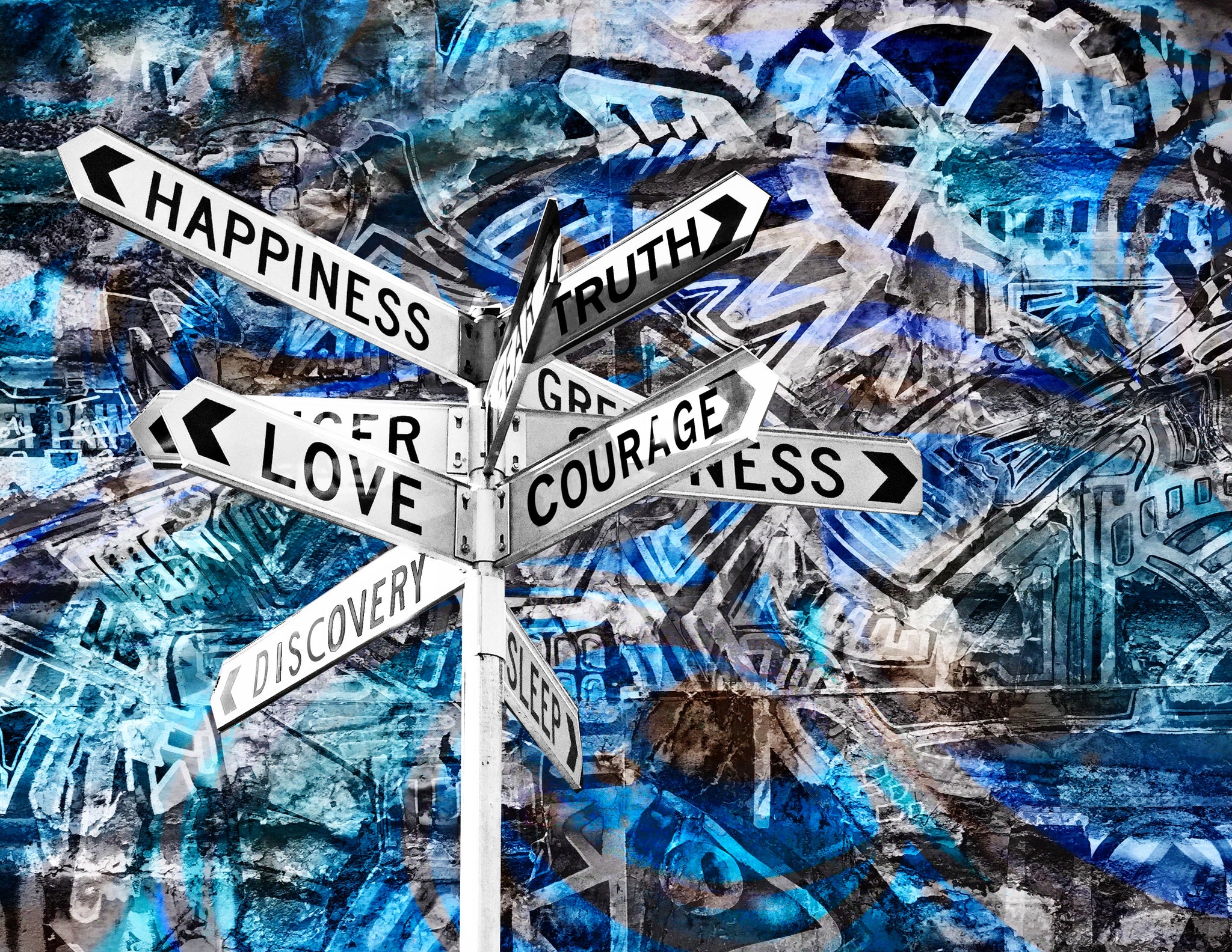 Love + Courage Blue