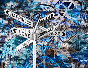 Love + Courage Blue