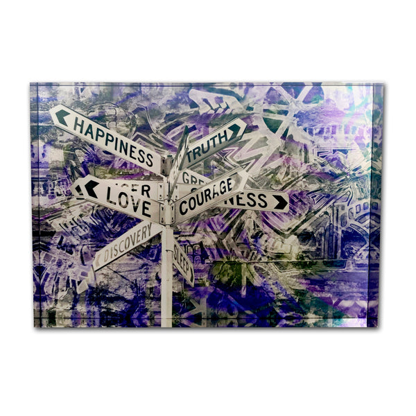 Love + Courage Purple Photo Block