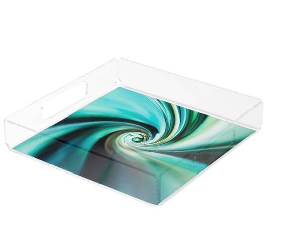 "The Tide is High" Turquoise Swirl Tray