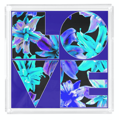 "Love x Irises" Lucite Tray